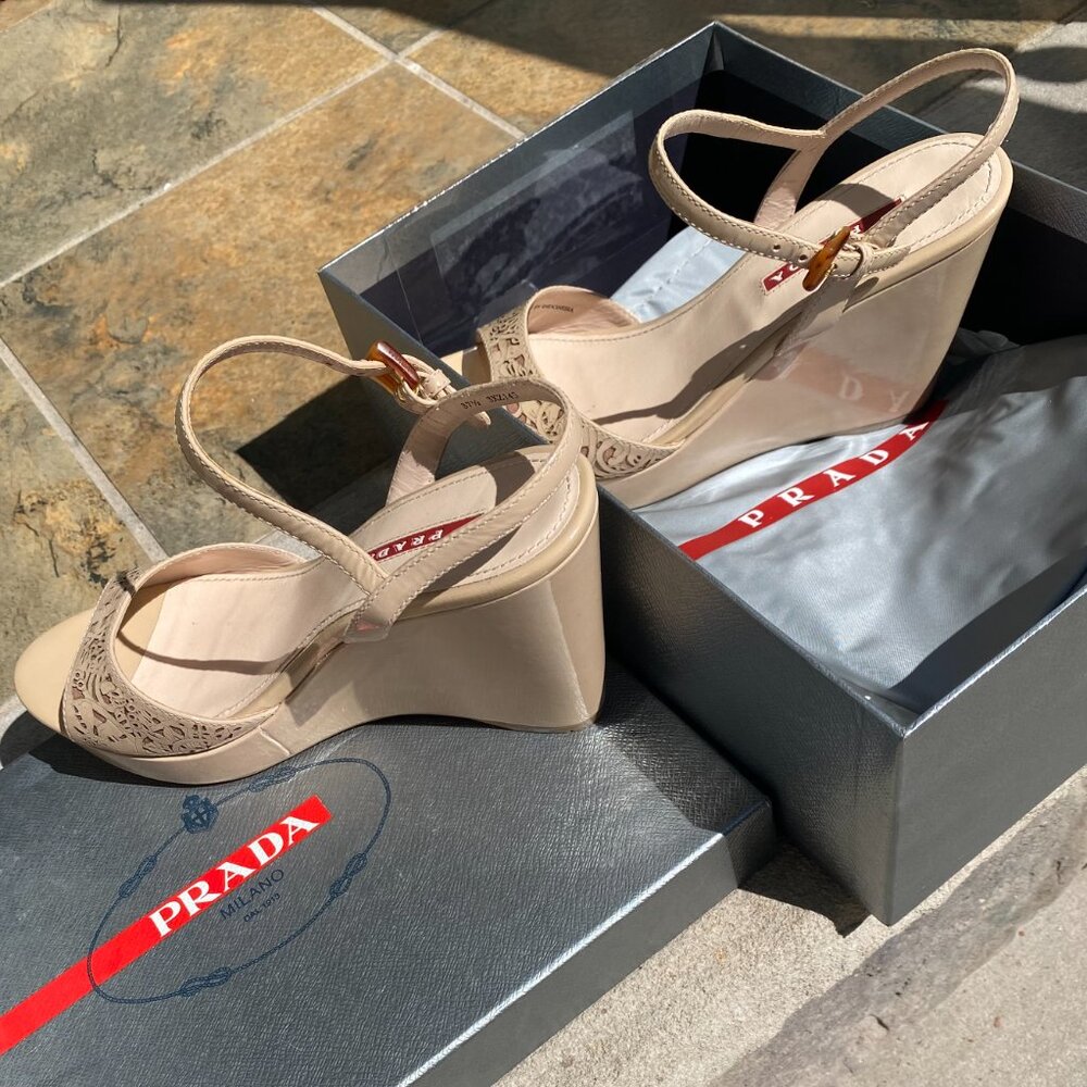 Prada Wedge Sandals - image 8